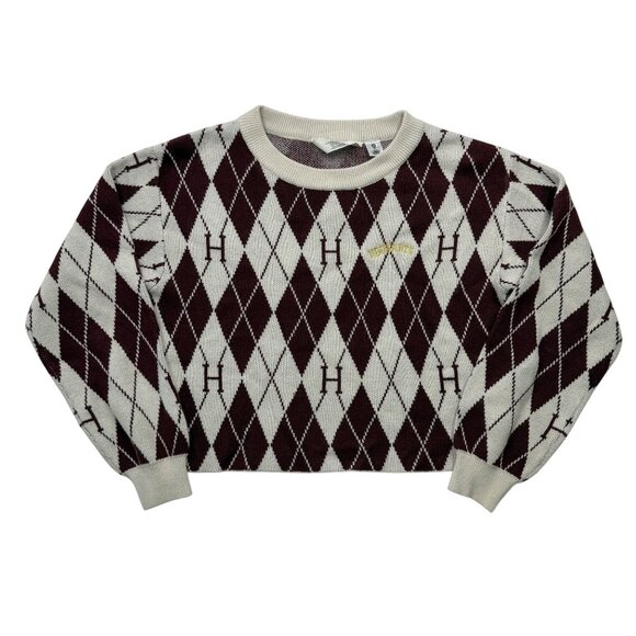 Official Harry Potter Hogwarts Argyle Sweater Academia Preppy Juniors12/14 - Picture 1 of 10